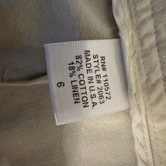 Twelfth street by Cynthia Vincent women's cream linen crop pant - Picture 5 of 8